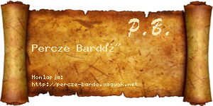 Percze Bardó névjegykártya